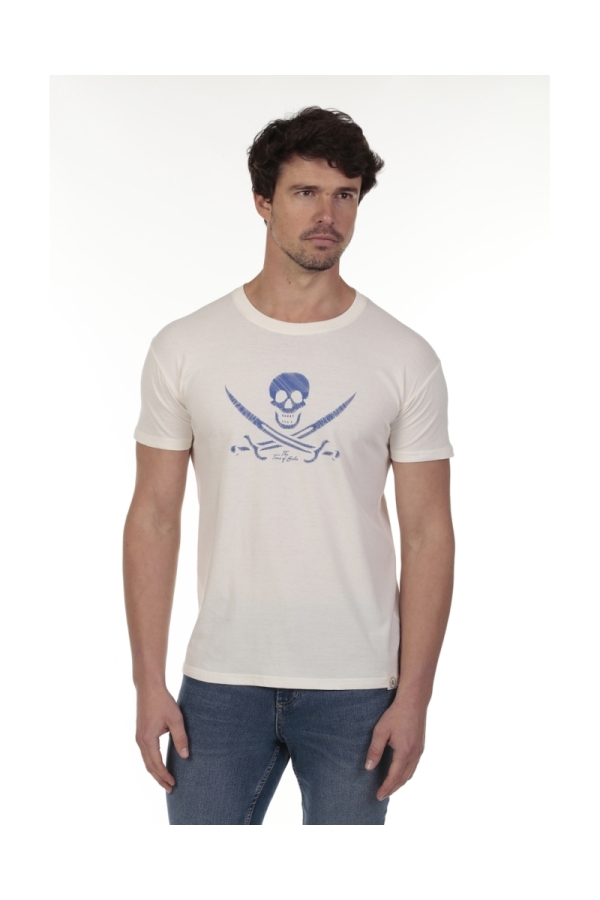 Camiseta Hilo Bocha Hombre The Time Of Bocha QV1C01 Bl.Vinta