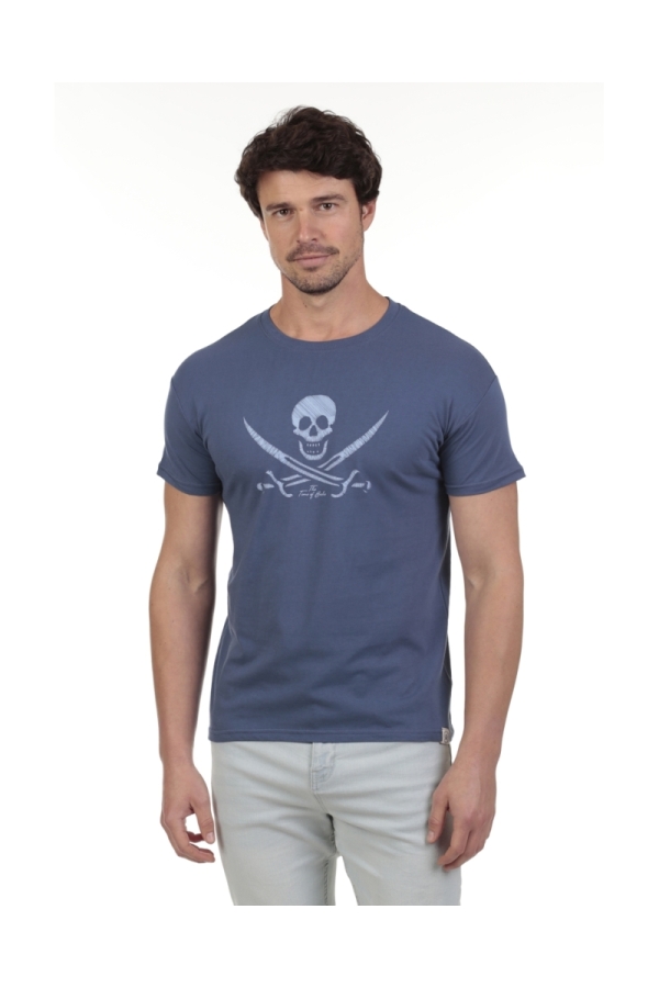 Camiseta Hilo Bocha Hombre The Time Of Bocha QV1C01 Denim