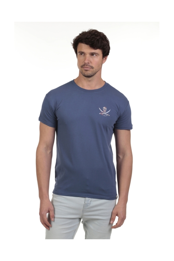 Camiseta Patch Bocha Hombre The Time Of Bocha QV1C02 Denim