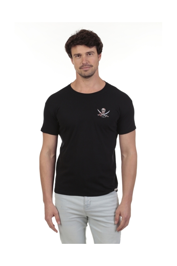 Camiseta Patch Bocha Hombre The Time Of Bocha QV1C02 Negro