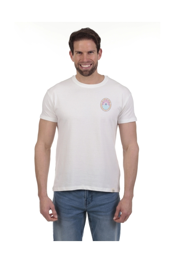 Camiseta Adventure Hombre The Time Of Bocha QV1C06 Blanco