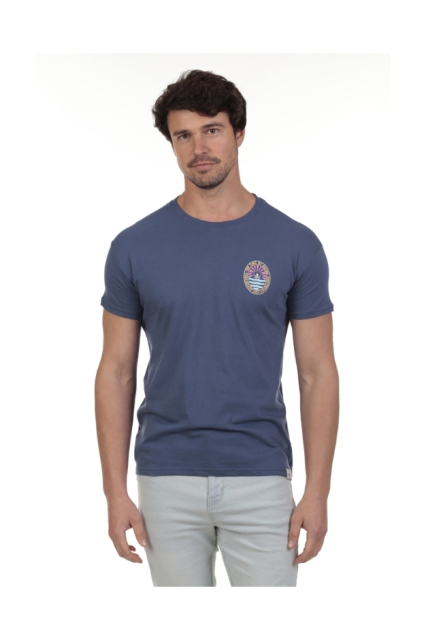 Camiseta Adventure Hombre The Time Of Bocha QV1C06 Denim