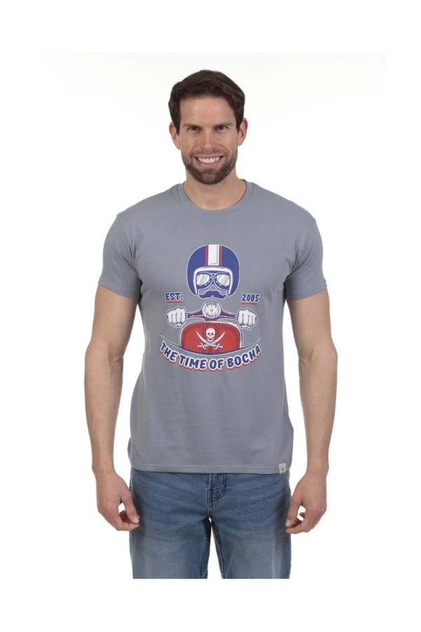 Camiseta Motorino 2005 Hombre The Time Of Bocha QV1C07 Azul.Jea
