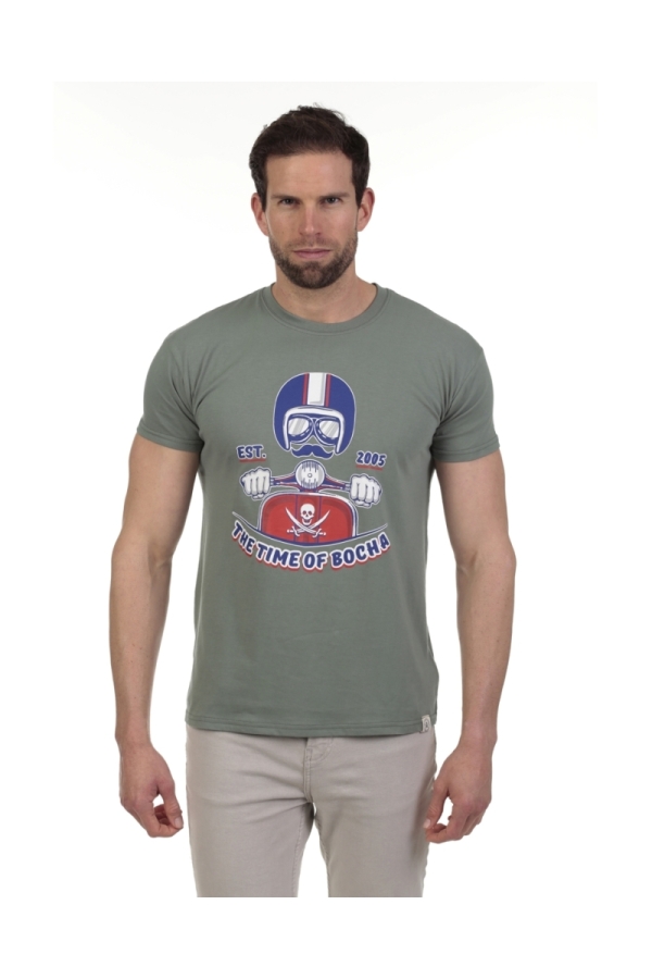 Camiseta Motorino 2005 Hombre The Time Of Bocha QV1C07 Verde