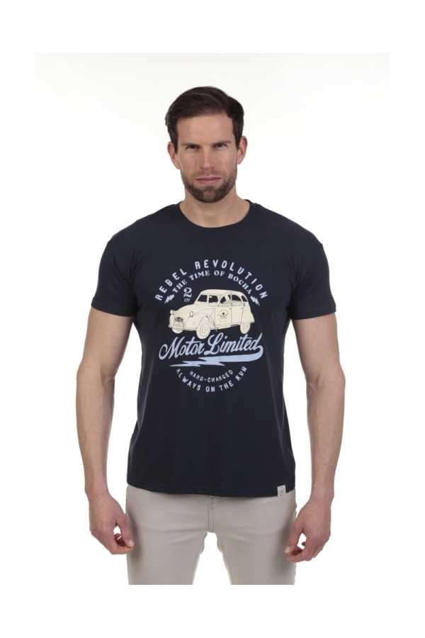 Camiseta 2Cv Hombre The Time Of Bocha QV1C09 Marino