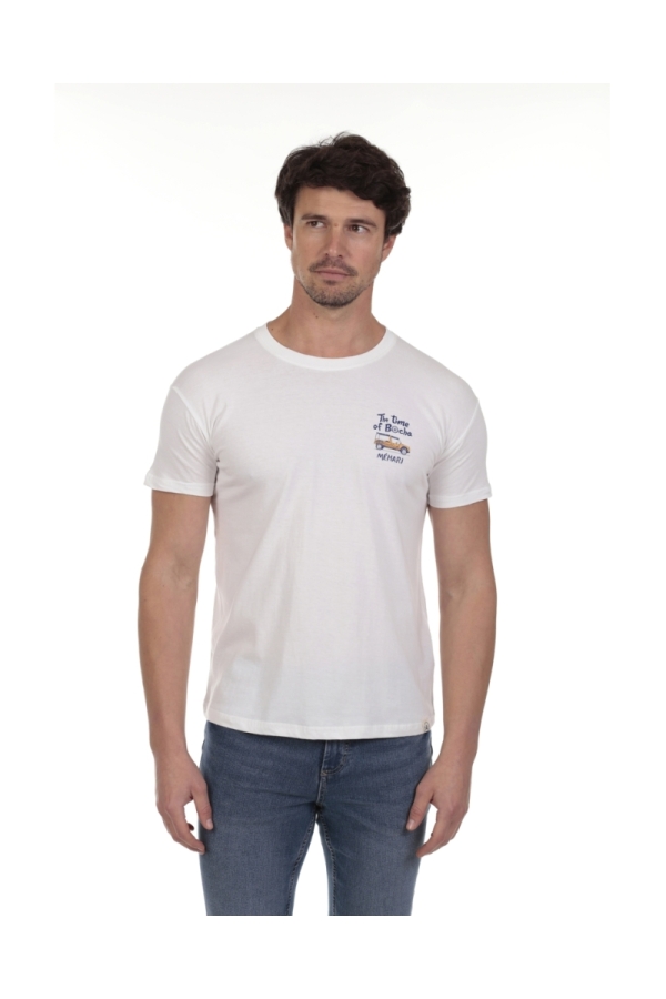 Camiseta Mehari Hombre The Time Of Bocha QV1C10 Blanco