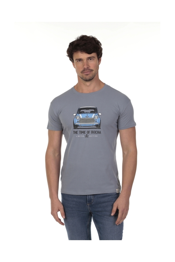 Camiseta Car Hombre The Time Of Bocha QV1C12 Azul.Vin