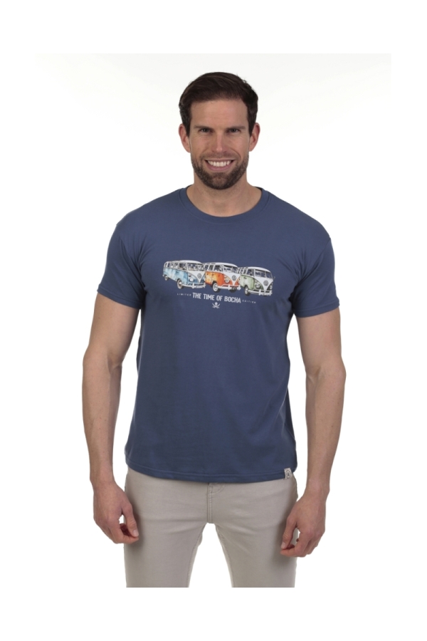 Camiseta Furgo Hombre The Time Of Bocha QV1C14 Denim