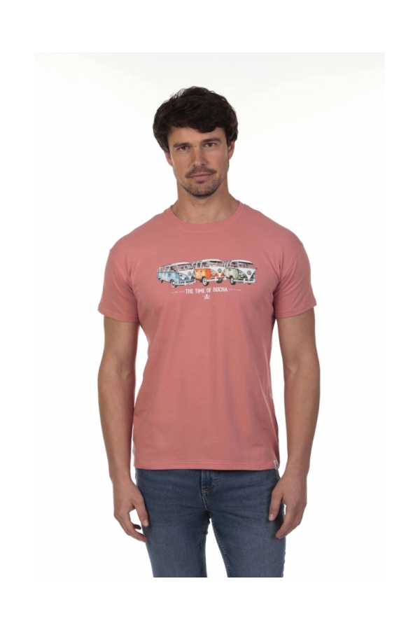 Camiseta Furgo Hombre The Time Of Bocha QV1C14 Rosa