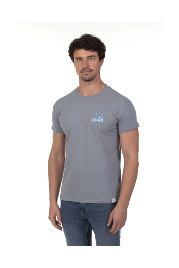 Camiseta Paradise Hombre The Time Of Bocha QV1C17 Azul.Vin