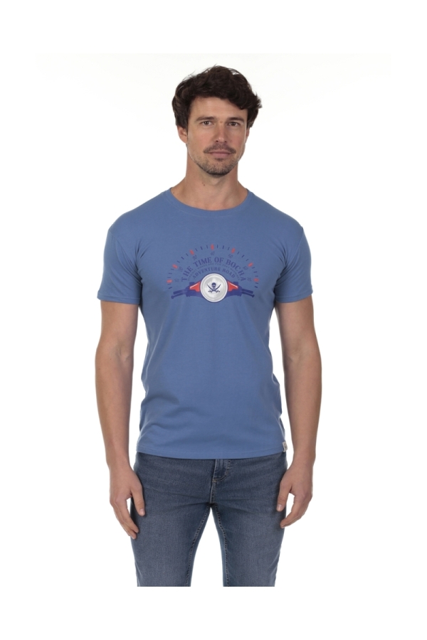 Camiseta Road Hombre The Time Of Bocha QV1C18 Azul.Jea