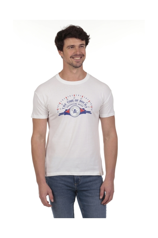 Camiseta Road Hombre The Time Of Bocha QV1C18 Blanco