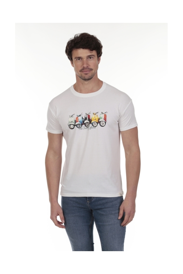 Camiseta Scooters Hombre The Time Of Bocha QV1C19 Blanco