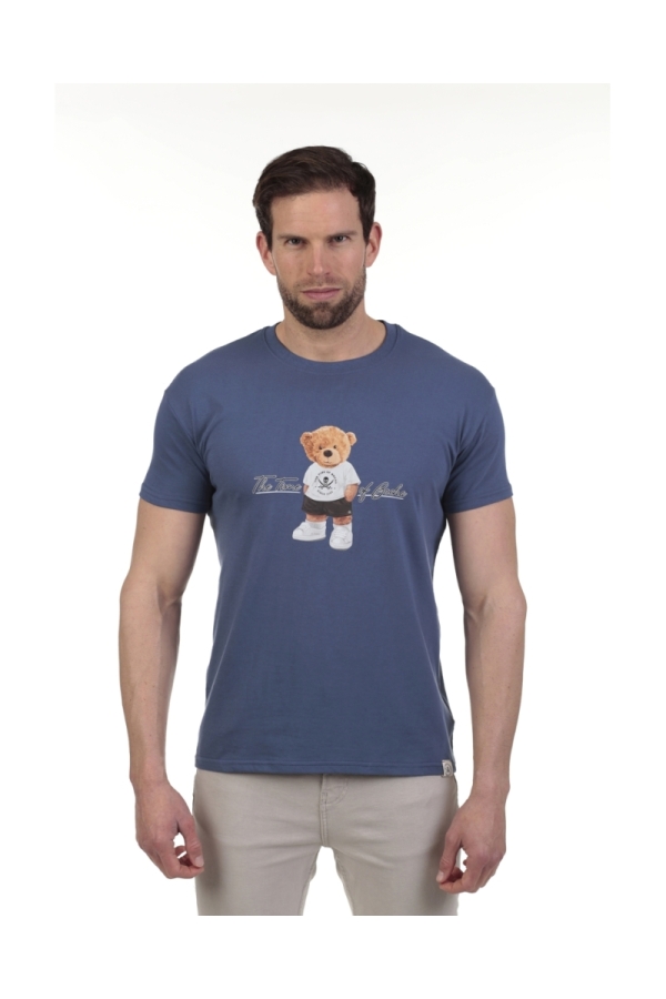 Camiseta Bear Hombre The Time Of Bocha QV1C21 Denim