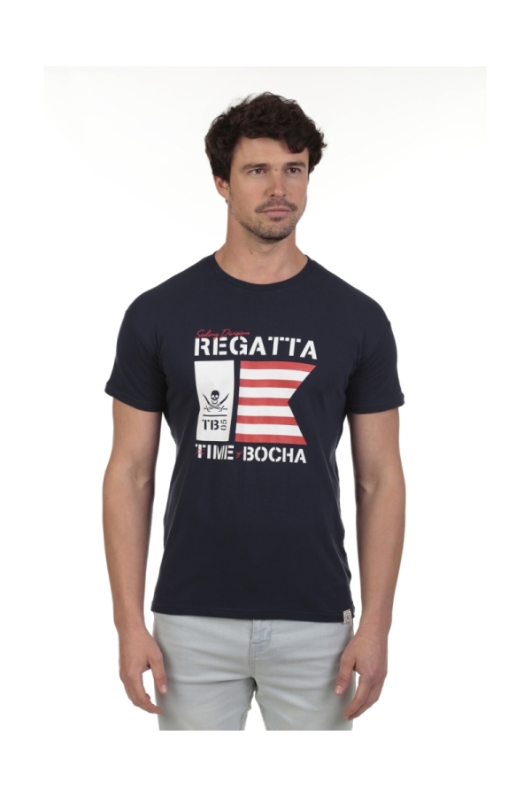 Camiseta Regatta Hombre The Time Of Bocha QV1C23 Marino