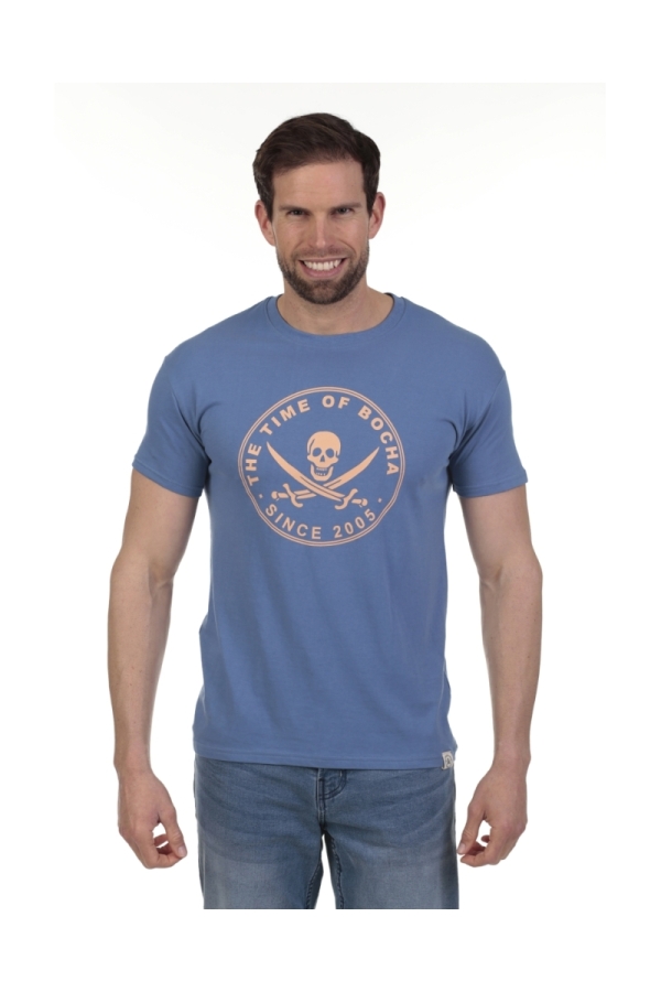 Camiseta Pirata Hombre The Time Of Bocha QV1C40 Azul.Jea
