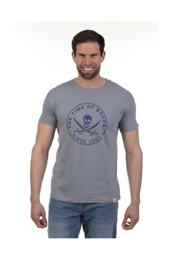 Camiseta Pirata Hombre The Time Of Bocha QV1C40 Azul.Vin