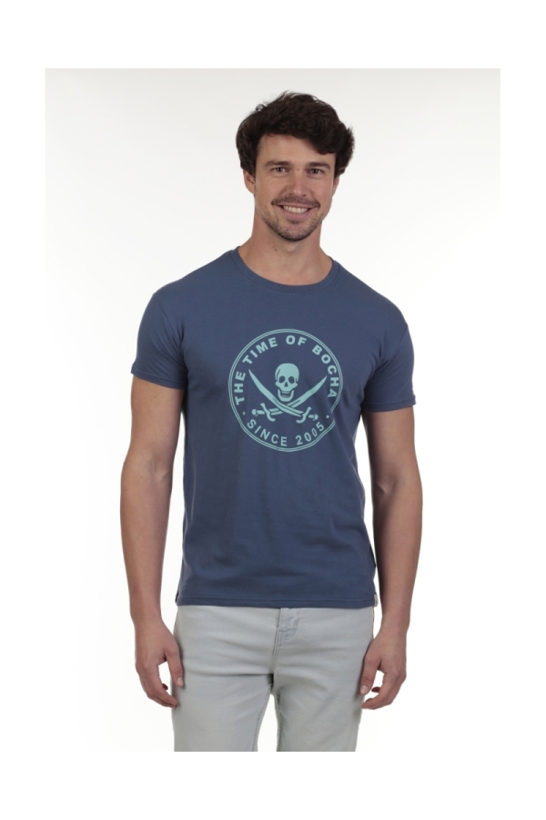 Camiseta Pirata Hombre The Time Of Bocha QV1C40 Denim