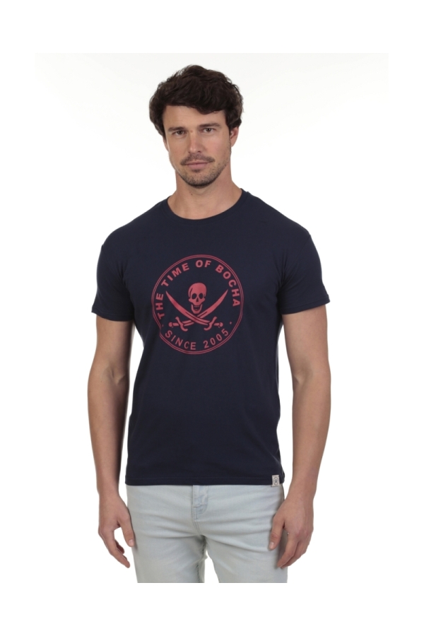 Camiseta Pirata Hombre The Time Of Bocha QV1C40 Marino