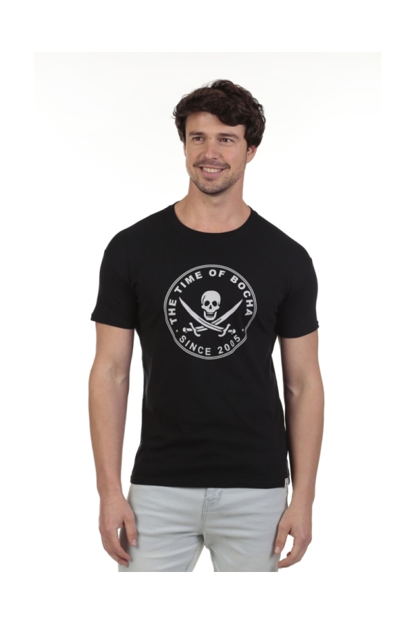 Camiseta Pirata Hombre The Time Of Bocha QV1C40 Negro