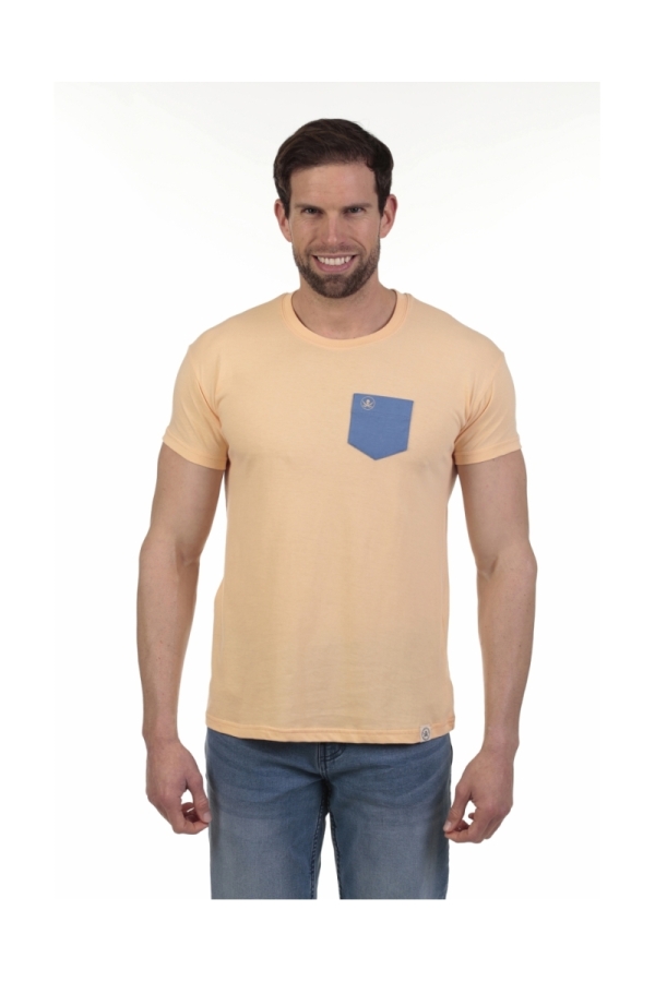 Camiseta Bolsillo Hombre The Time Of Bocha QV1C42 Apricot