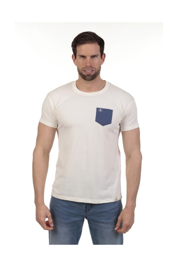 Camiseta Bolsillo Hombre The Time Of Bocha QV1C42 Bl.Vinta