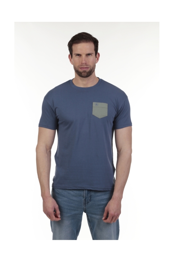 Camiseta Bolsillo Hombre The Time Of Bocha QV1C42 Denim