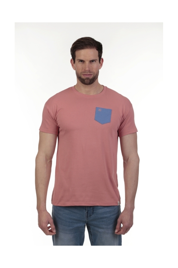 Camiseta Bolsillo Hombre The Time Of Bocha QV1C42 Rosa