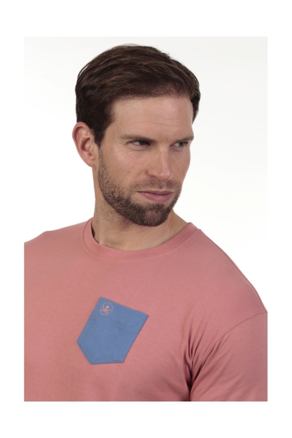 Camiseta Bolsillo Hombre The Time Of Bocha QV1C42 Rosa