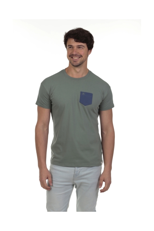 Camiseta Bolsillo Hombre The Time Of Bocha QV1C42 Verde