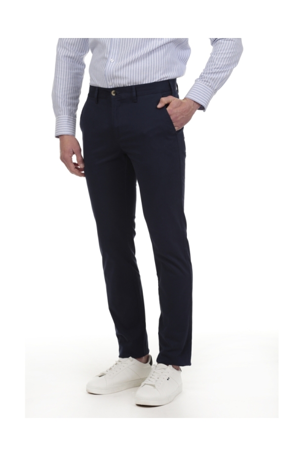 Pantalon Chino Hombre The Time Of Bocha QV1PCHINO Marino