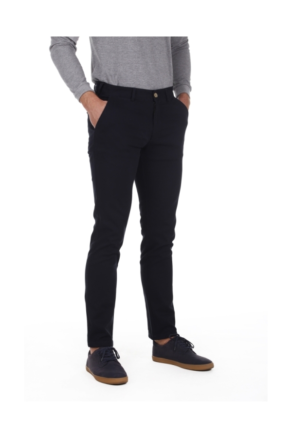 Pantalon Chino Hombre The Time Of Bocha QV1PCHINO Az.Noche
