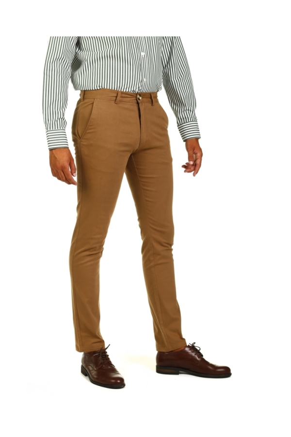 Pantalón Chino Hombre The Time Of Bocha QV1PCHINO Tostado