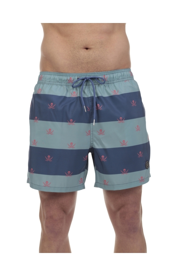 Bañador Rayas Hombre The Time Of Bocha QV1SP01 Den.Verd