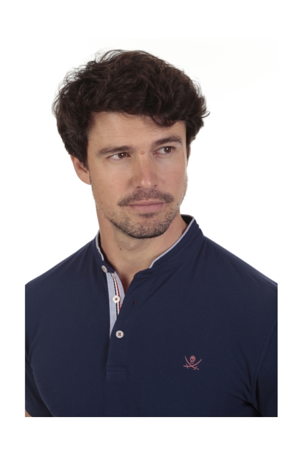 Polo Mao Hombre The Time Of Bocha QV1PMAO Denim