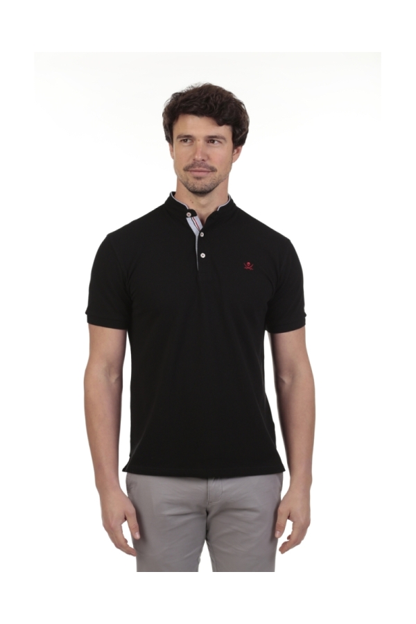 Polo Mao Hombre The Time Of Bocha QV1PMAO Negro