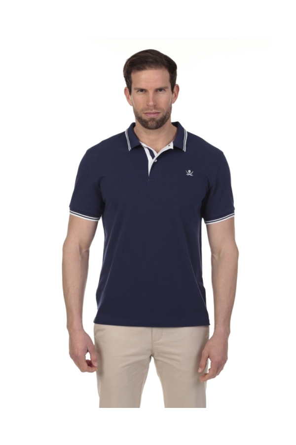 Polo Pirata Hombre The Time Of Bocha QV1PSTRIP Denim