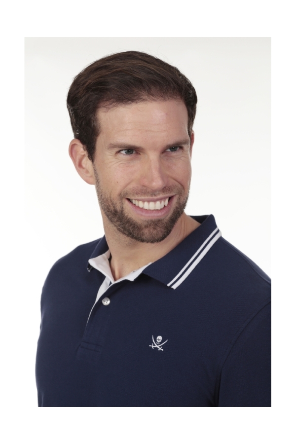 Polo Pirata Hombre The Time Of Bocha QV1PSTRIP Denim