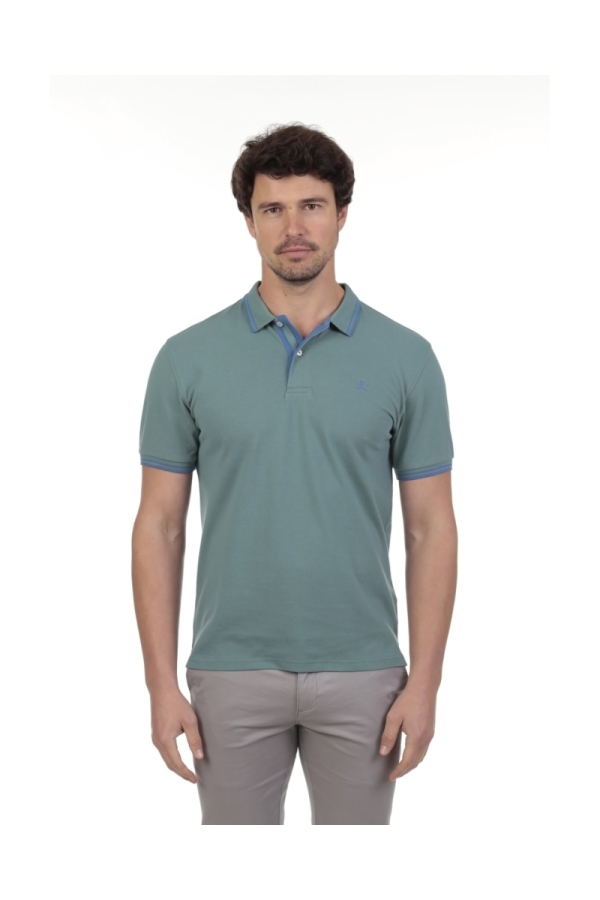 Polo Pirata Hombre The Time Of Bocha QV1PSTRIP Menta