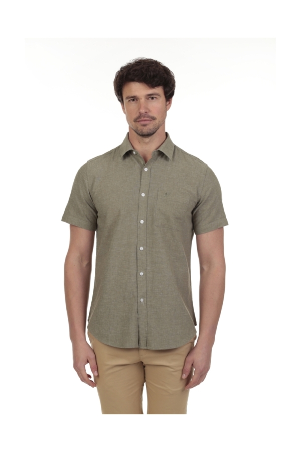 Camisa Lino Manga Corta Hombre The Time Of Bocha QV1CCORTA 809