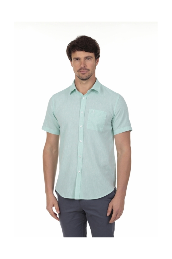 Camisa Lino Manga Corta Hombre The Time Of Bocha QV1CCORTA 811