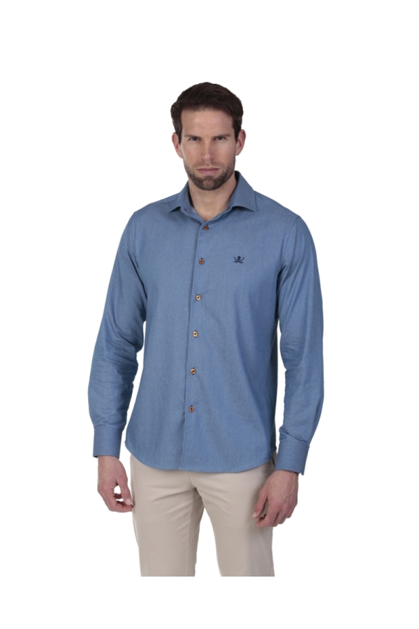 Camisa Jeans Hombre The Time Of Bocha QV1JEANS 501