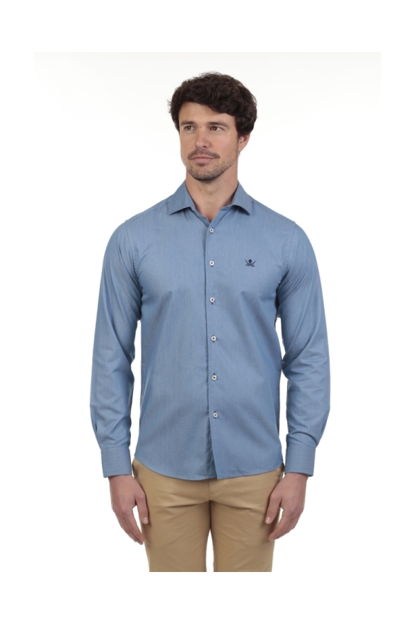 Camisa Jeans Hombre The Time Of Bocha QV1JEANS 502