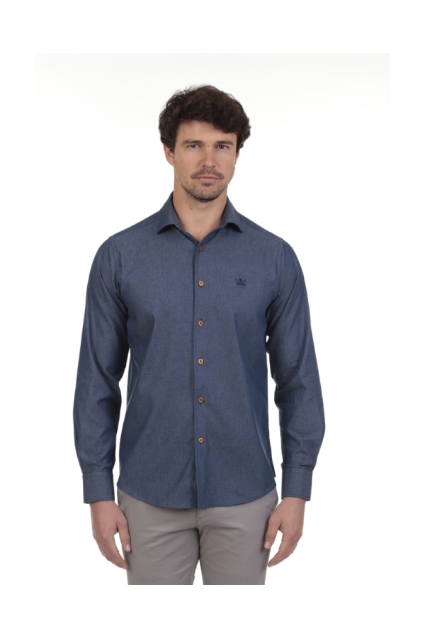 Camisa Jeans Hombre The Time Of Bocha QV1JEANS 503
