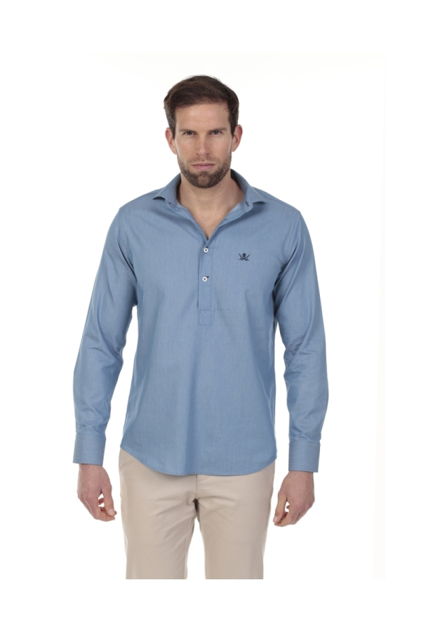 Camisa Polera Jeans Hombre The Time Of Bocha QV1POL-JEANS 502