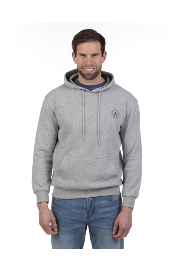 Sudadera Canguro Hombre The Time Of Bocha QV1SCANGU Gris