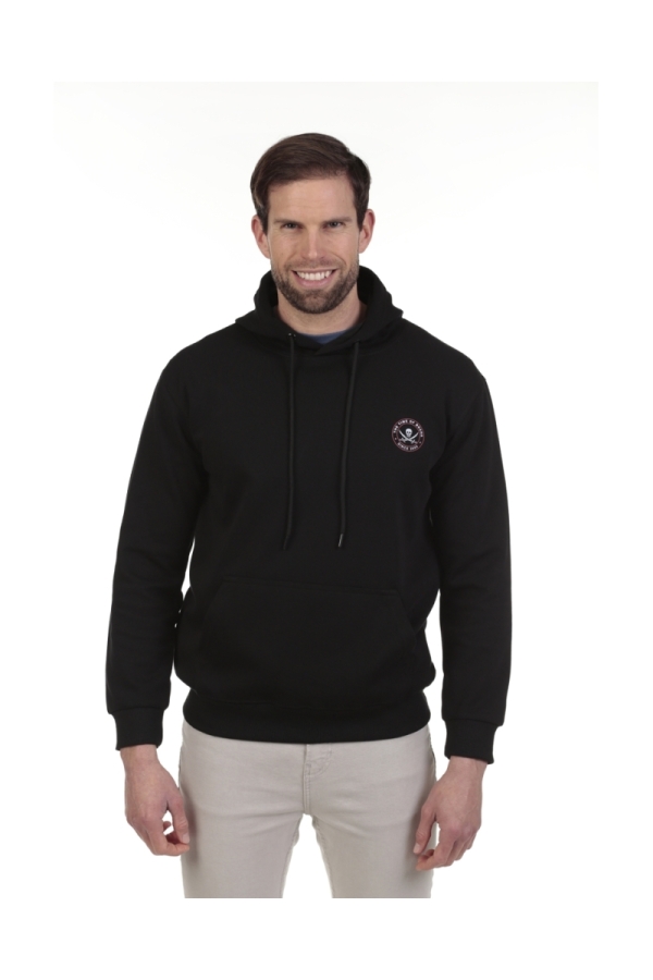 Sudadera Canguro Hombre The Time Of Bocha QV1SCANGU Negro