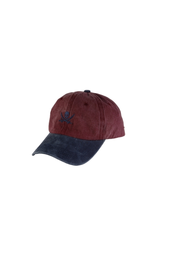 Gorra Algodon Bicolor Ajustable Hombre The Time Of Bocha QV1GBICO Marino - Rojo