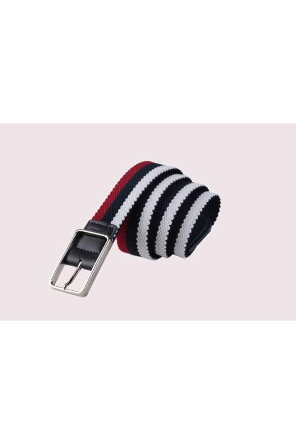Cinturon Elastico Punta Piel Hombre The Time Of Bocha QV1TB033 Rj.Mr.Bl