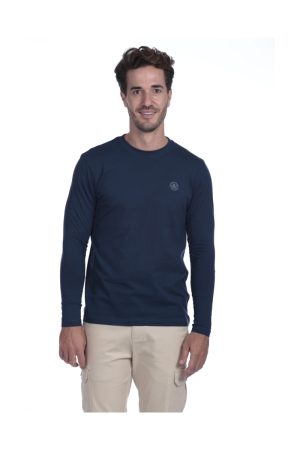 Camiseta Logo Hombre The Time Of Bocha QI1CLOGO Denim